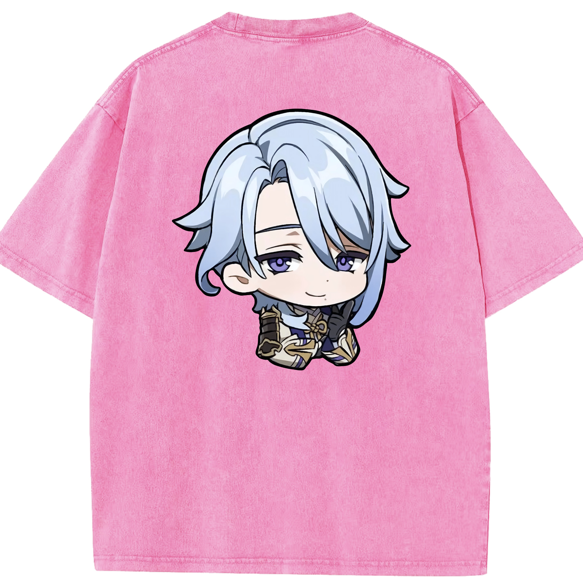 げんし神 神里綾人 かみさとあやと genshin Kamisato Ayato 綿100% ヴィンテージ風 半袖Tシャツ（背面プリント）